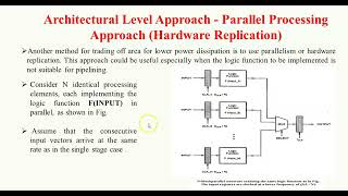 Architectural Level Approach-Parallel Processing