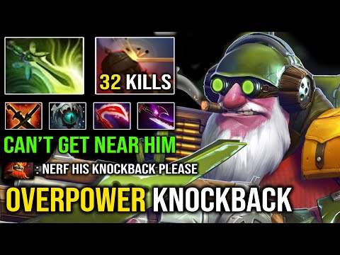 Nobody Can Get Near this Sniper | WTF Overpower Knockback 32 KILLS Insane Hit Like a Truck Dota 2