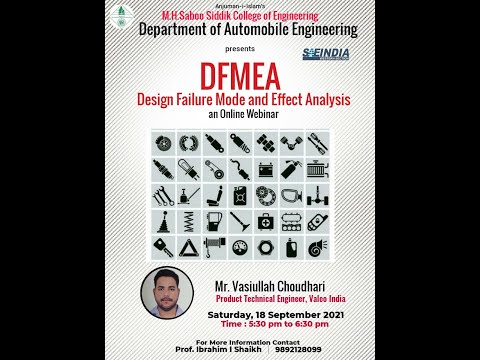 Online Webinar on DFMEA: Design Failure Mode and Effect Analysis