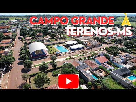 ✅ CAMPO GRANDE À TERENOS-MS - VISTA AÉREA DA CIDADE DE TERENOS-MS
