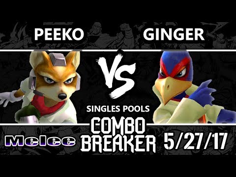 Combo Breaker 2017 Smash Melee - Peeko (Fox) vs Ginger (Falco) - SSBM Tournament