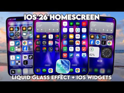 iPhone Style iOS 26 Homescreen Layout + Widgets and iOS Icons on Android