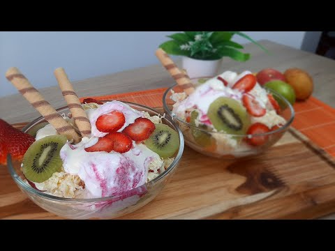 como hacer  ENSALADA DE FRUTAS facil y rapido