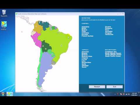 South America Interactive Map Quiz Software