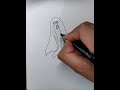 Practice again how to draw a ghost with one line