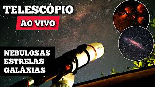 AO VIVO: Vou apontar o Telescópio para Nebulosas, Galáxias e Estrelas (Céu Profundo em 4K)
