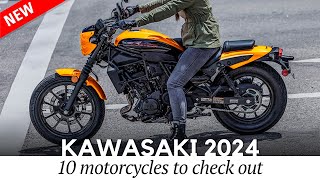 14 New Kawasaki Models of 2024 Middle Weight Sport Bikes, A Cruiser and A Motocrosser