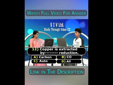 Metallurgie IIT Fragen Nr. 12 (Chemie Klasse 9)