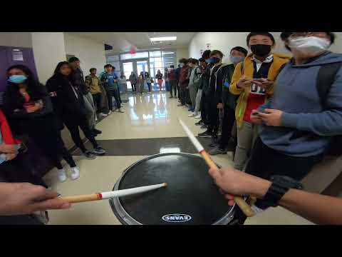 Independence HS Drumline State Send Off Snare Cam 2/15