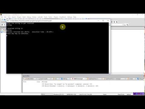 string reverse program in c | Code blocks | by bhanu priya
