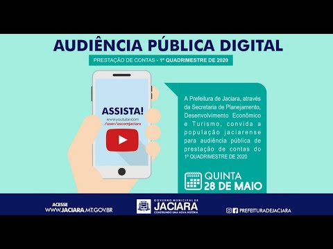 AUDI�NCIA P�BLICA - PRESTA��O DE CONTAS - 1� QUADRIMESTRE DE 2020