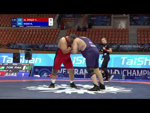 Round 2 FS - 130 kg: S. AL ZRIQAT (JOR) v. M. KHAN (PAK)