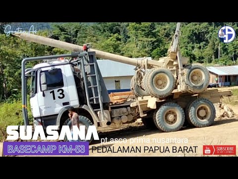 SUASANA DALAM BASECAMP PT.APN di Kelurahan Siawatan pedalaman Papua Barat.
