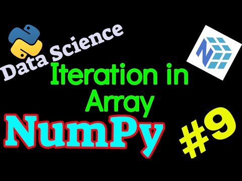Numpy Tutorial 9 Iteration In Array