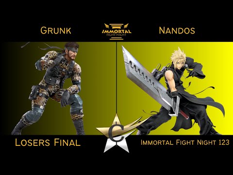 Immortal Fight Night 123 Losers Final - Grunk (Snake) vs Nandos (Cloud) Smash Ultimate - SSBU