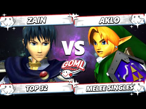 GOML 2025 - Zain (Marth) Vs. Aklo (Link) Smash Melee - SSBM