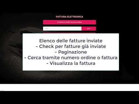 Fattura elettronica - Demo Applicazione front/back-end PHP/MySQL/MariaDB