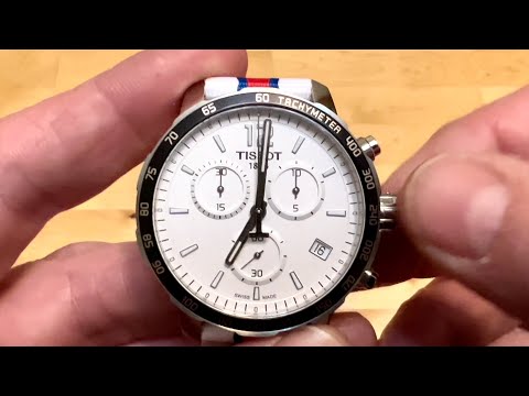 How to set time and date and chronograph on a Tissot Quickster Watch