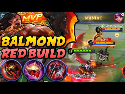 BALMOND POWERFUL RED BUILD!! AUTO MANIAC AND MVP | Build Top 1 Global Balmond