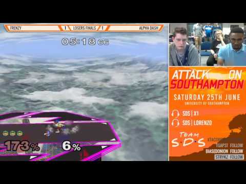 Attack on Southampton - Losers Finals - Alpha Dash (Ice Climbers) vs Frenzy (Falco)