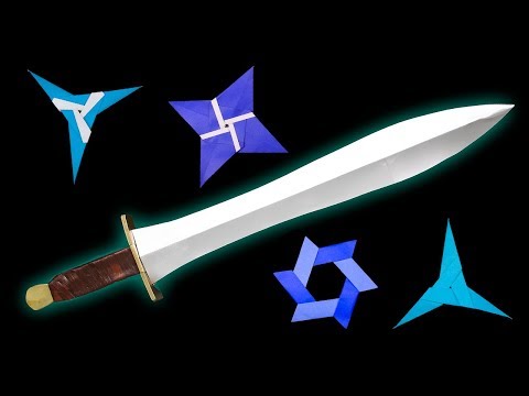 05 Easy #Origami Ninja #Star/Sword/Knife - How to make