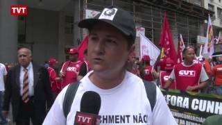 Protesto contra o impeachment da presidenta Dilma Roussseff