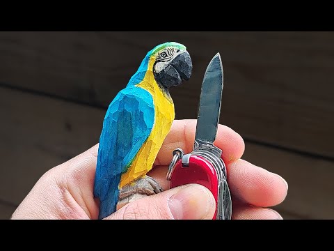 Simple 1x1 Parrot | Step-By-Step Beginner Whittling Tutorial