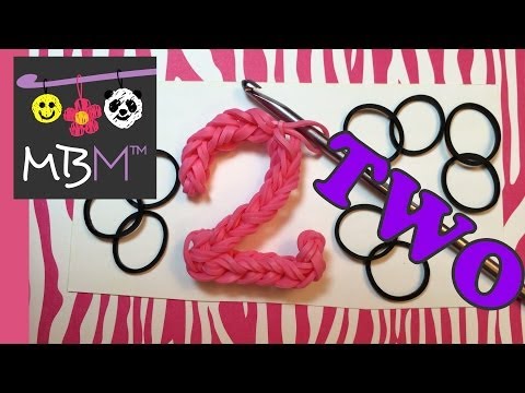 Number Two #2 Charm Without the Rainbow Loom Tutorial
