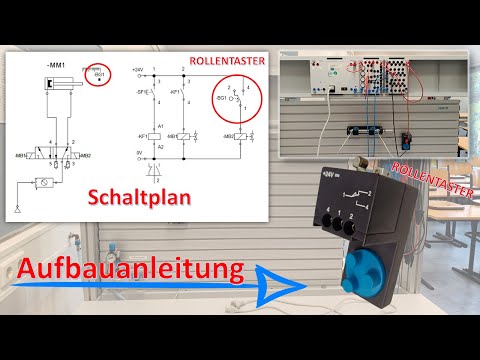 Aufbauanleitung Elektropneumatik Praxis - So schließe ich einen ⚡Rollentaster richtig an ‼️