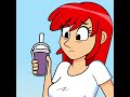Jackie Drinks a Harmless Blueberry Shake