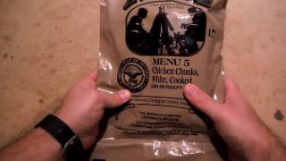 MRE Review - Menu No 5 - Chicken Chunks White, Cooked