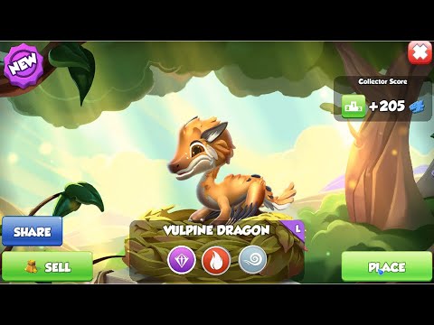 Hatched Vulpine Dragon-Dragon Mania Legends | Second Odin 17.26 Piece | DML