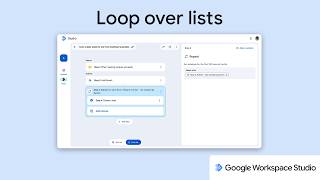 How to to loop over a list of items in Google Workspace Studio