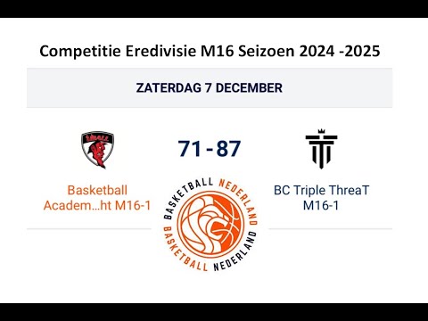 UBALL U16-1 vs. Triple ThreaT U16-1, d.d. 7 december 2024