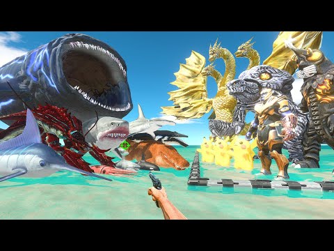 FPS Avatar Rescues Lightning Monsters and Fights Sea Monsters - Animal Revolt Battle Simulator