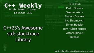 Download the video "C++ Weekly - Ep 336 - C++23's Awesome std::stacktrace Library"