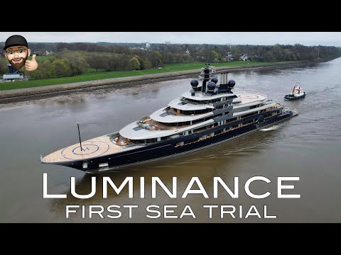 Yacht Project LUMINANCE - first sea trial - Lürssen shipyard