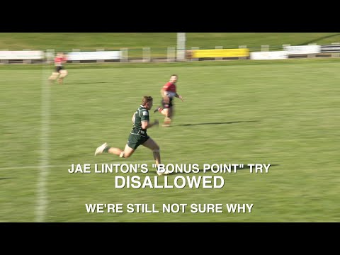 DISALLOWED TRY - JAE LINTON - HAWICK v GLASGOW HAWKS