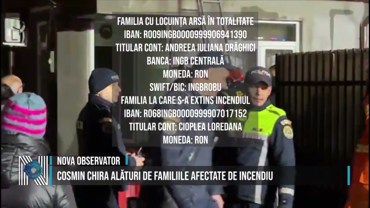 COSMIN CHIRA ALĂTURI DE FAMILIILE AFECTATE DE INCENDIU