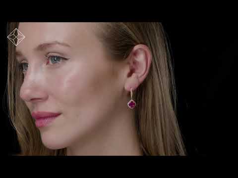 Ruby 2.42ct And Diamond 18K Yellow Gold Alegria Earrings - P3409