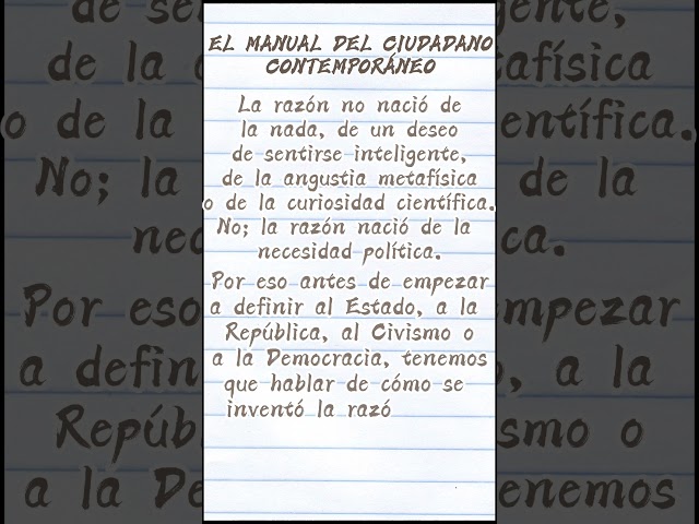Vídeo relacionado con Manual del ciudadano contemporáneo