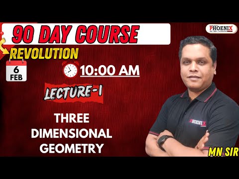 90 DAY COURSE | COMPLETE BOARD & GUJCET PREPRATION | THREE DIMENSIONAL GEOMETRY | Lec-1 | MN SIR