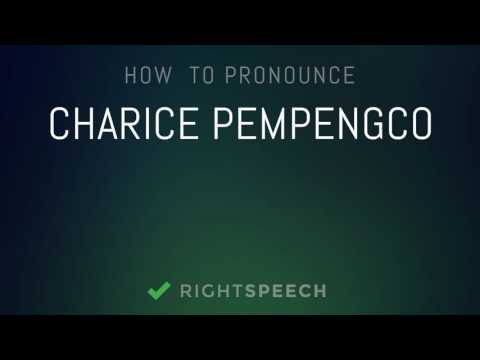 Charice Pempengco - How to pronounce Charice Pempengco