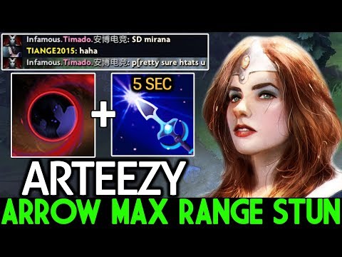Arteezy [Mirana] Arrow Max Range Stun 100% Dirty Combo 7.21 Dota 2