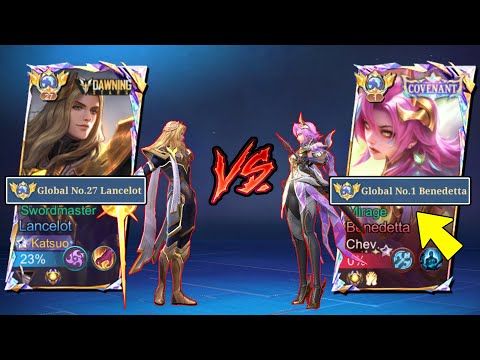 GLOBAL LANCELOT VS FORMER TOP 1 GLOBAL BENEDETTA IN IMMORTAL RANK!! 💀 (Who will win?) - MLBB