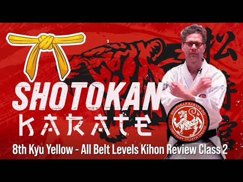 Shotokan Karate - 8th Kyu - Yellow Belt - Kihon Review Class 2 thumbnail