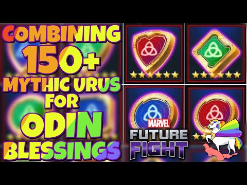 COMBINING 150+ MYTHIC URUS FOR ODIN BLESSINGS | MARVEL FUTURE FIGHT