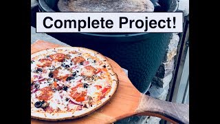 Handmade wooden pizza spatula for the Big Green Egg Part 3 - Beeswax finish