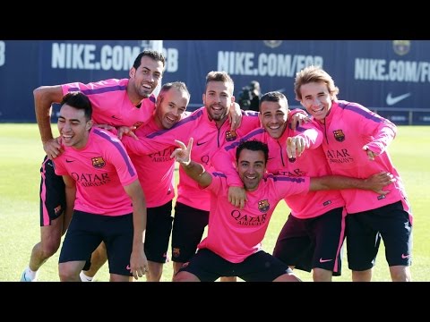 بالفيديو.. برشلونة يستعد لريال مدريد بتدريب غريب