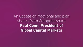 An update on Fractional and Plan Shares from Computershare